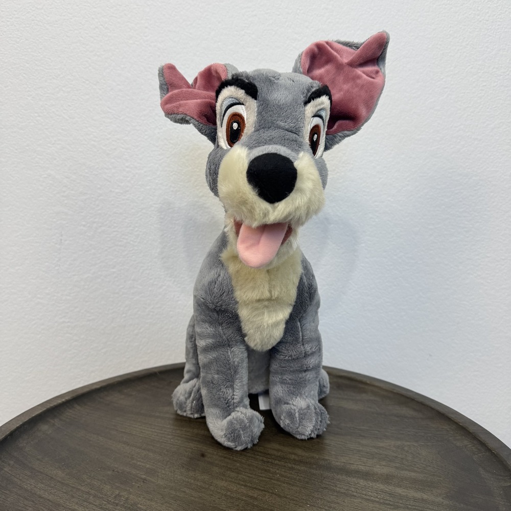 Disney Store Tramp‎ Plush Lady and the Tramp 14" Stuffed Animal Dog Authentic
